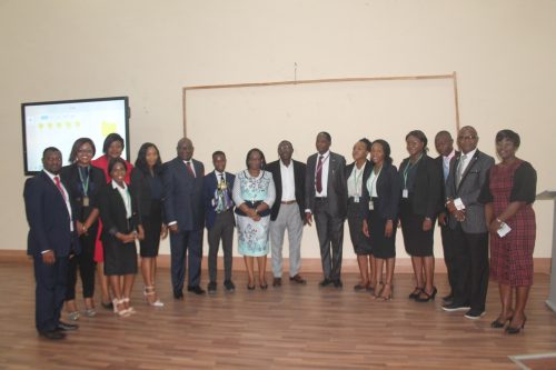 Winners, Judges, APCON Officials and Mass Communication Department Officials during the 1st APCON Induction and 2nd Annual Advertising Pitch Contest held at Covenant University Centre for Research, Innovation and Development, recently.